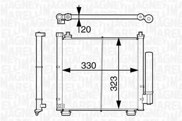 Imagine Condensator, climatizare MAGNETI MARELLI 350203630000