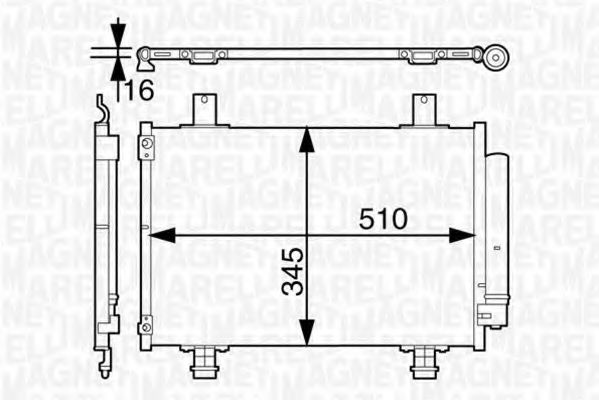 Imagine Condensator, climatizare MAGNETI MARELLI 350203631000