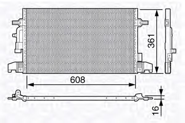 Imagine Condensator, climatizare MAGNETI MARELLI 350203641000