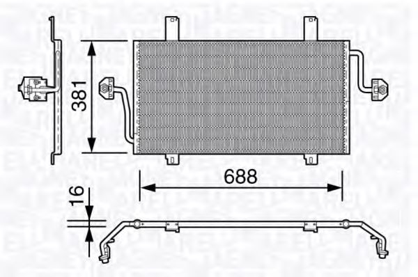 Imagine Condensator, climatizare MAGNETI MARELLI 350203652000