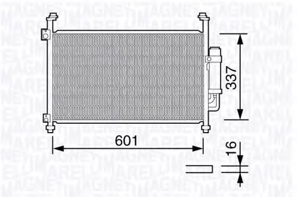 Imagine Condensator, climatizare MAGNETI MARELLI 350203664000