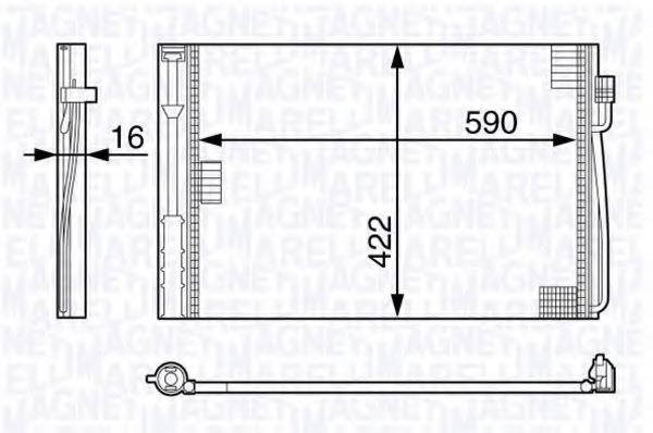 Imagine Condensator, climatizare MAGNETI MARELLI 350203704000