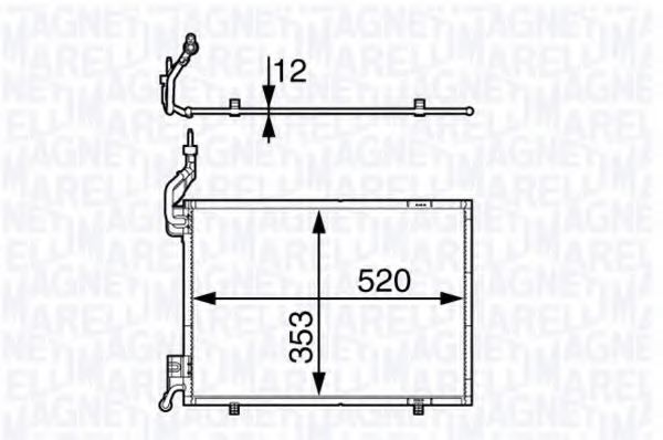 Imagine Condensator, climatizare MAGNETI MARELLI 350203719000