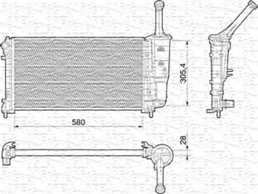 Imagine Radiator, racire motor MAGNETI MARELLI 350213011000