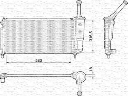 Imagine Radiator, racire motor MAGNETI MARELLI 350213013000