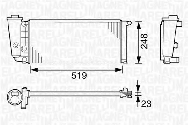 Imagine Radiator, racire motor MAGNETI MARELLI 350213101000