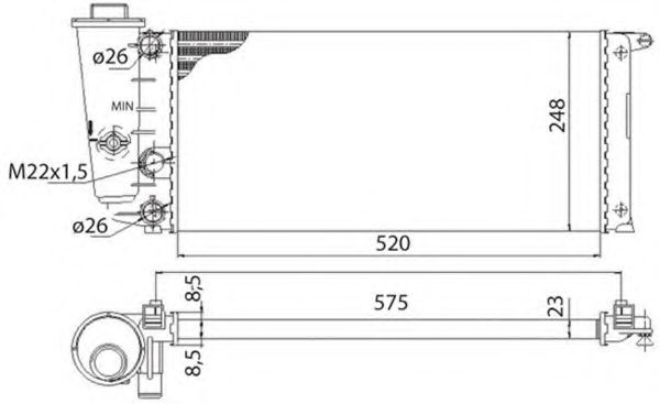 Imagine Radiator, racire motor MAGNETI MARELLI 350213101003