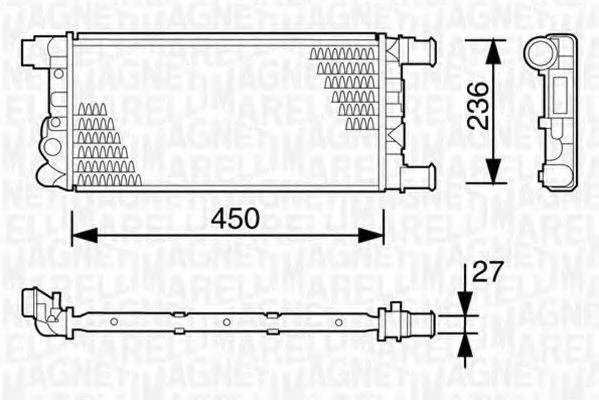 Imagine Radiator, racire motor MAGNETI MARELLI 350213103000