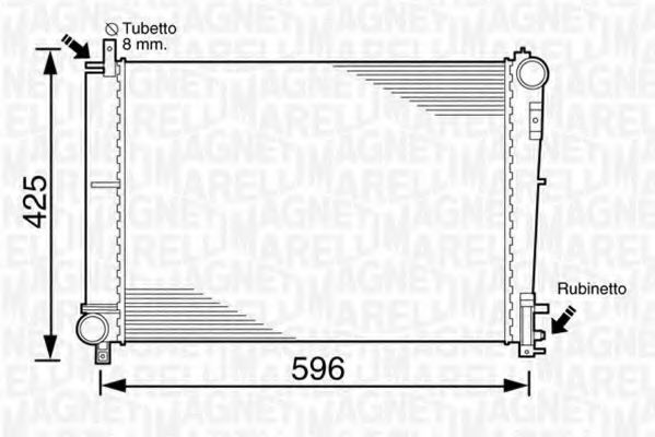 Imagine Radiator, racire motor MAGNETI MARELLI 350213107200