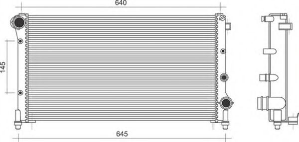 Imagine Radiator, racire motor MAGNETI MARELLI 350213107500