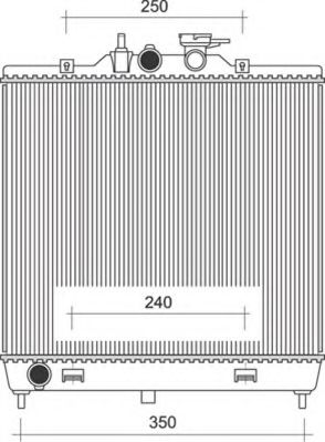 Imagine Radiator, racire motor MAGNETI MARELLI 350213110800