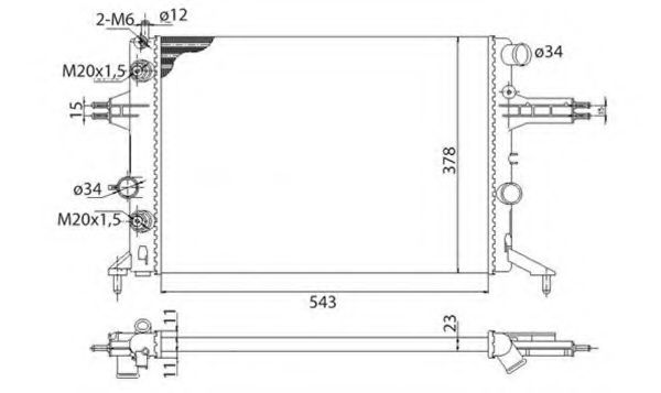 Imagine Radiator, racire motor MAGNETI MARELLI 350213112003