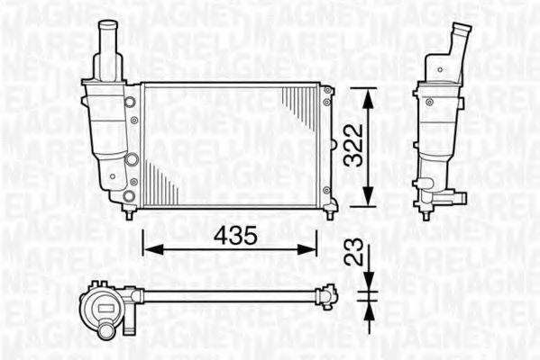 Imagine Radiator, racire motor MAGNETI MARELLI 350213113000