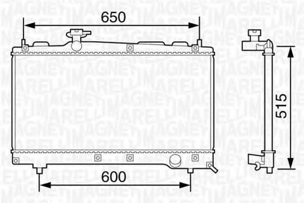 Imagine Radiator, racire motor MAGNETI MARELLI 350213116800