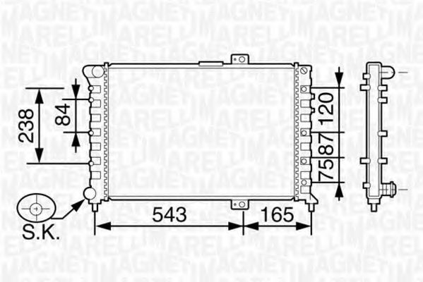 Imagine Radiator, racire motor MAGNETI MARELLI 350213117500