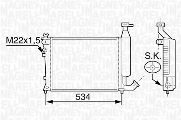 Imagine Radiator, racire motor MAGNETI MARELLI 350213117700