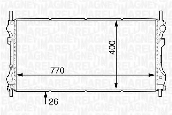 Imagine Radiator, racire motor MAGNETI MARELLI 350213122500