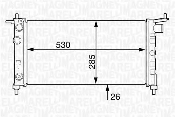 Imagine Radiator, racire motor MAGNETI MARELLI 350213122900