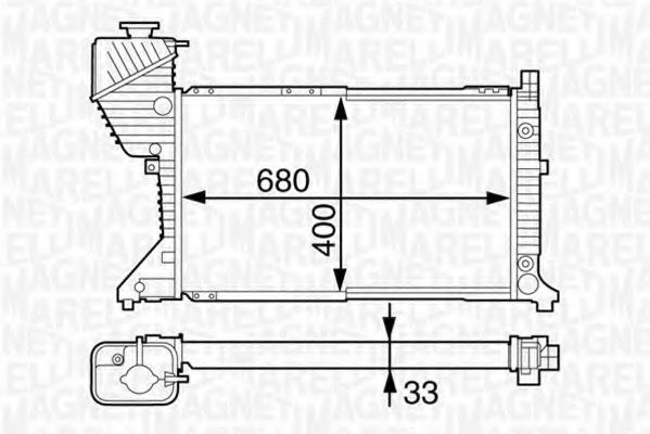 Imagine Radiator, racire motor MAGNETI MARELLI 350213123200