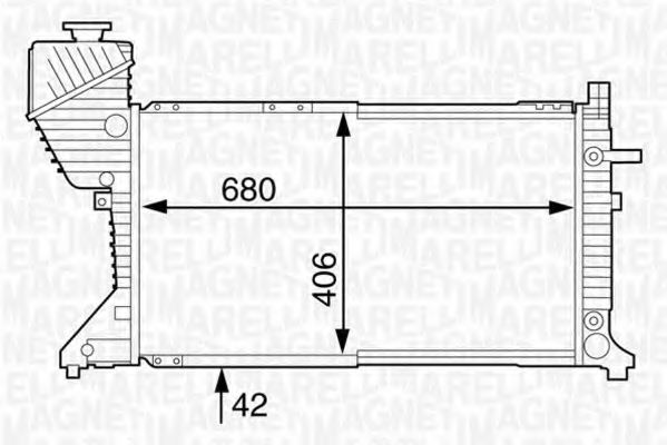 Imagine Radiator, racire motor MAGNETI MARELLI 350213123300