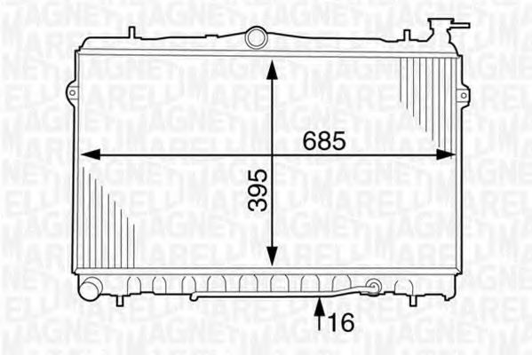 Imagine Radiator, racire motor MAGNETI MARELLI 350213123900