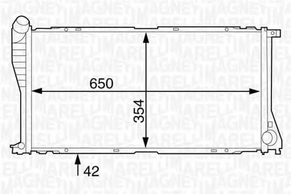 Imagine Radiator, racire motor MAGNETI MARELLI 350213124200