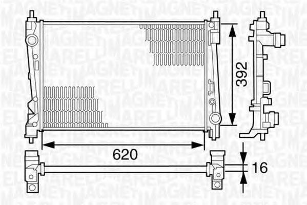 Radiator, racire motor MAGNETI MARELLI 350213124900