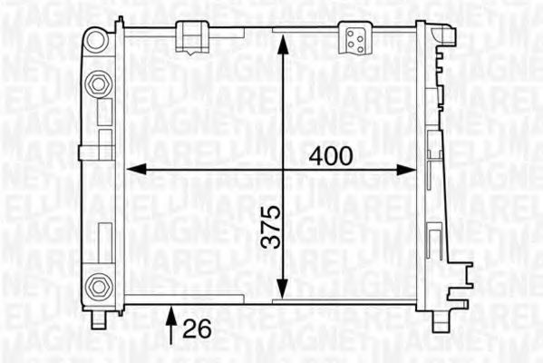 Imagine Radiator, racire motor MAGNETI MARELLI 350213125600