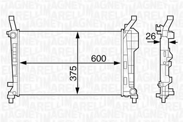 Imagine Radiator, racire motor MAGNETI MARELLI 350213126200