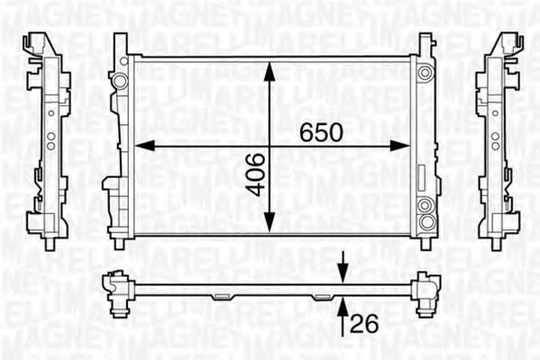 Imagine Radiator, racire motor MAGNETI MARELLI 350213126700