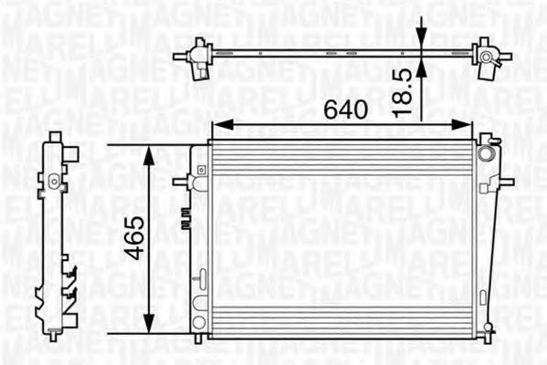 Imagine Radiator, racire motor MAGNETI MARELLI 350213127500