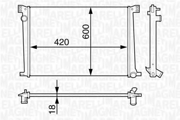 Imagine Radiator, racire motor MAGNETI MARELLI 350213128100