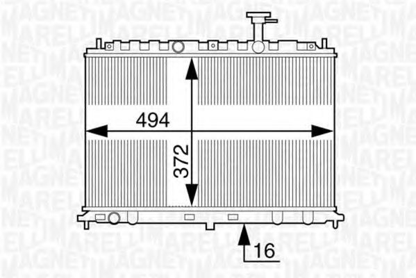 Imagine Radiator, racire motor MAGNETI MARELLI 350213128300