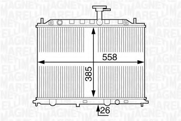 Imagine Radiator, racire motor MAGNETI MARELLI 350213128400