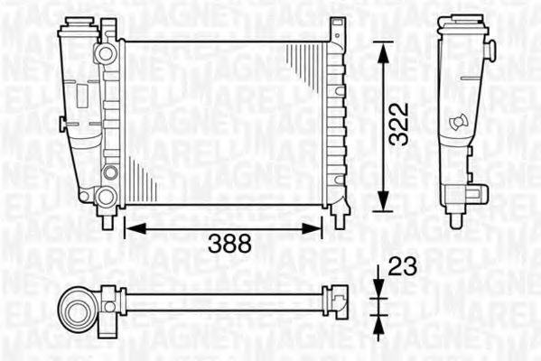 Imagine Radiator, racire motor MAGNETI MARELLI 350213129000