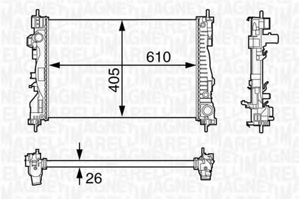 Imagine Radiator, racire motor MAGNETI MARELLI 350213129700