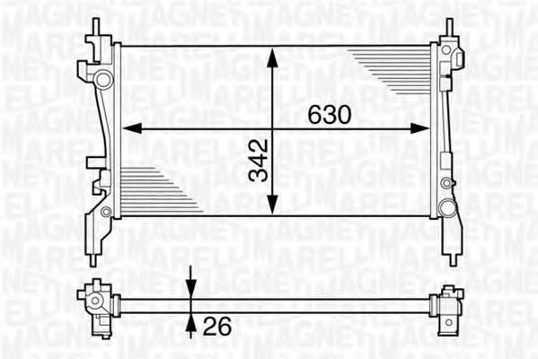 Imagine Radiator, racire motor MAGNETI MARELLI 350213129900