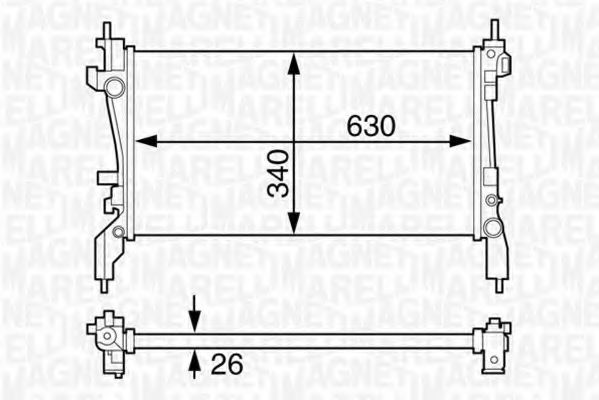 Imagine Radiator, racire motor MAGNETI MARELLI 350213130200