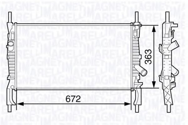 Imagine Radiator, racire motor MAGNETI MARELLI 350213131800