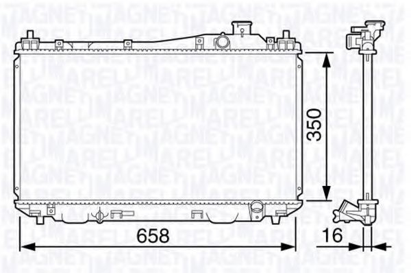 Radiator, racire motor MAGNETI MARELLI 350213133000