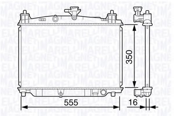 Imagine Radiator, racire motor MAGNETI MARELLI 350213134100