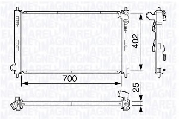 Imagine Radiator, racire motor MAGNETI MARELLI 350213135100