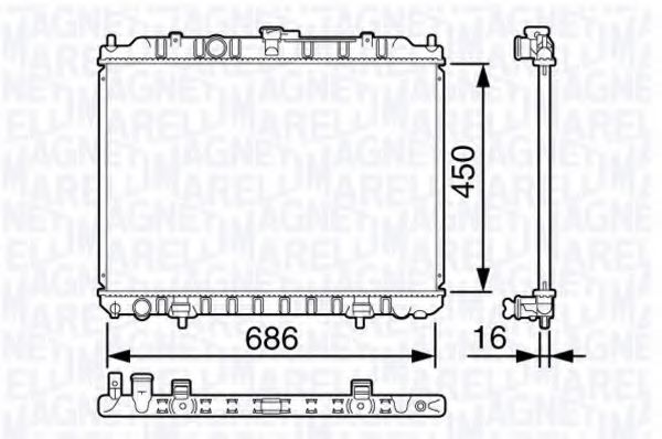 Imagine Radiator, racire motor MAGNETI MARELLI 350213135200