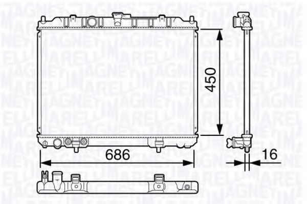 Imagine Radiator, racire motor MAGNETI MARELLI 350213135300