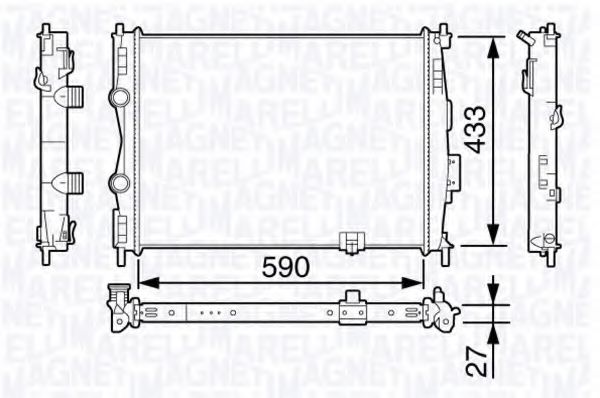 Imagine Radiator, racire motor MAGNETI MARELLI 350213136100