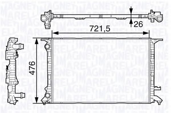 Imagine Radiator, racire motor MAGNETI MARELLI 350213138400