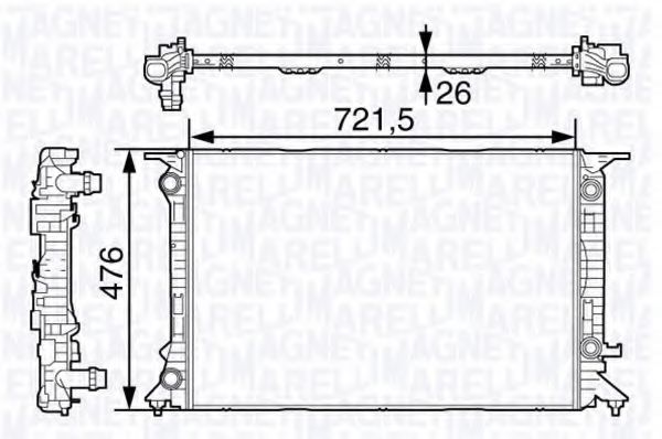 Imagine Radiator, racire motor MAGNETI MARELLI 350213138700