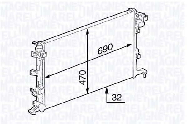 Imagine Radiator, racire motor MAGNETI MARELLI 350213139000