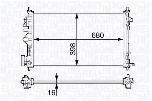 Imagine Radiator, racire motor MAGNETI MARELLI 350213140700