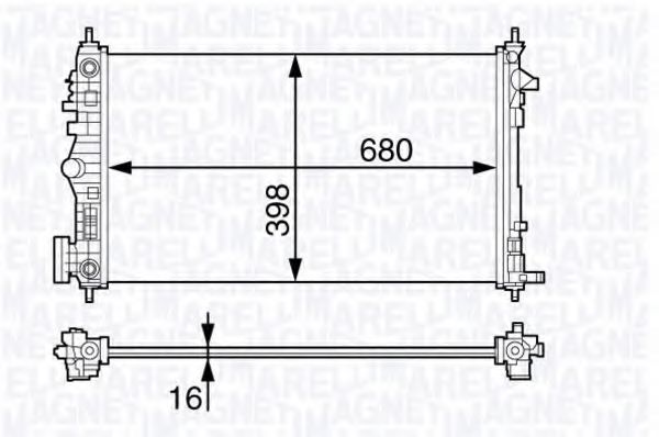 Imagine Radiator, racire motor MAGNETI MARELLI 350213140800